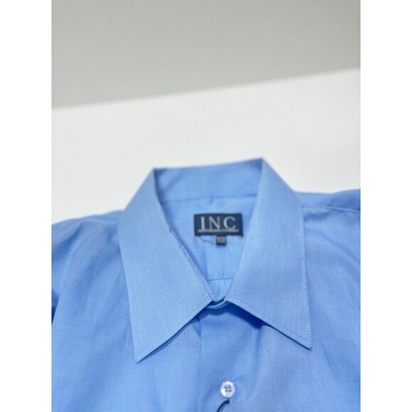 Big and Tall Dress Shirt Blue Mens Button Up Collared Top INC Size XXL,New as Is - Picture 6 of 11